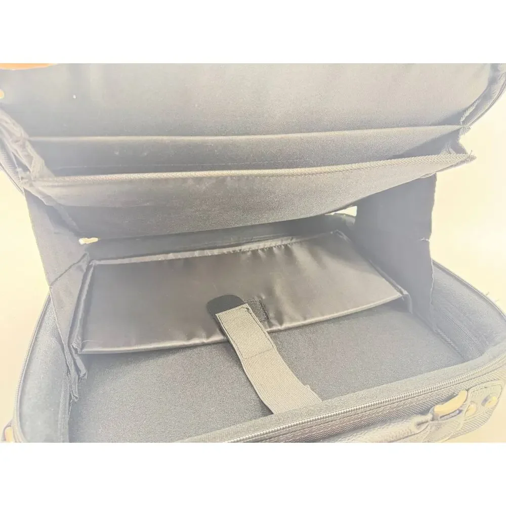 Dell Black Laptop Carrying Case Briefcase Messenger Bag Multiple Compartments